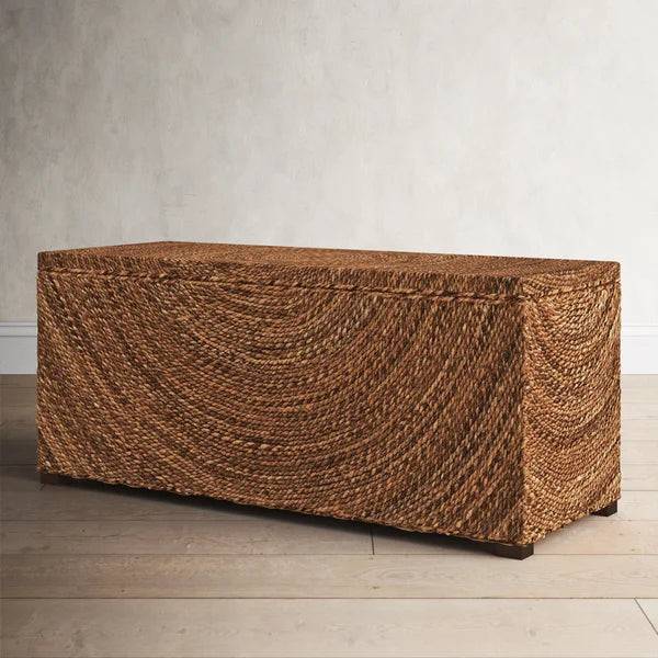 Macri Wicker Flip Top Storage Bench