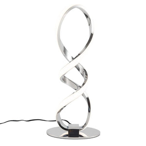 Macy-Rose Spiral Led Table Lamp, Curved Led Desk Lamp, Contemporary Minimalist Lighting Design, Warm White Light, Dimmable