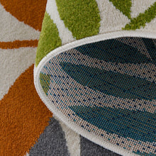 Load image into Gallery viewer, Maddock Floral Indoor / Outdoor Area Rug in Blue/Green/Orange, Rectangle 2&#39; 3&quot; x 3&#39;
