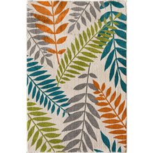 Load image into Gallery viewer, Maddock Floral Indoor / Outdoor Area Rug in Blue/Green/Orange, Rectangle 2&#39; 3&quot; x 3&#39;
