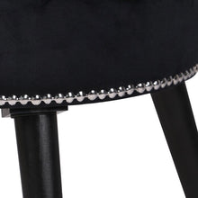 Load image into Gallery viewer, Black Madeline 24&#39;&#39; Tall Solid Wood Vanity Stool
