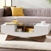 Load image into Gallery viewer, Madilynn Trestle Coffee Table with Storage
