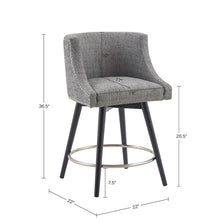 Load image into Gallery viewer, Madison Park Quarry Swivel Counter Stool
