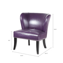 Load image into Gallery viewer, Madison Park Sheldon Purple Armless Accent Chair

