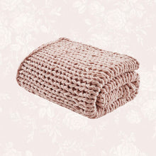 Load image into Gallery viewer, Blush Madison Handmade Chunky Double Knit Throw
