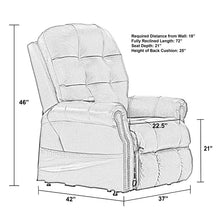 Load image into Gallery viewer, Madison Power Recliner with Massage and Heating MRM266

