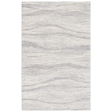 Load image into Gallery viewer, Madisyn Abstract Handmade Tufted Wool Area Rug in Gray/Ivory, Rectangle 5&#39; x 8&#39;
