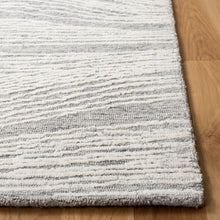 Load image into Gallery viewer, Madisyn Abstract Handmade Tufted Wool Area Rug in Gray/Ivory, Rectangle 5&#39; x 8&#39;
