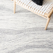 Load image into Gallery viewer, Madisyn Abstract Handmade Tufted Wool Area Rug in Gray/Ivory, Rectangle 5&#39; x 8&#39;
