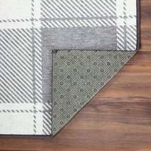 Load image into Gallery viewer, Runner 2&#39;6&quot; x 7&#39; Maffei Plaid Flatweave Brown/Ivory Area Rug
