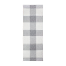 Load image into Gallery viewer, Runner 2&#39;6&quot; x 7&#39; Maffei Plaid Flatweave Brown/Ivory Area Rug
