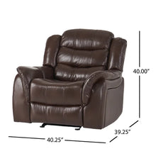 Load image into Gallery viewer, Mager 42.52&#39;&#39; Wide Faux Leather Manual Glider Club Recliner
