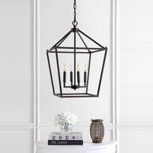 Load image into Gallery viewer, Maggiemae 4 - Light Lantern Geometric Chandelier 7693
