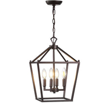 Load image into Gallery viewer, Maggiemae 4 - Light Lantern Geometric Chandelier 7693
