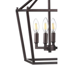 Load image into Gallery viewer, Maggiemae 4 - Light Lantern Geometric Chandelier Oil Rubbed Bronze #1278HW
