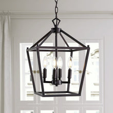 Load image into Gallery viewer, Maggiemae 4 - Light Lantern Geometric Chandelier Oil Rubbed Bronze #1278HW
