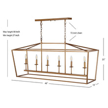 Load image into Gallery viewer, Maggiemae 6 - Light Kitchen Island Linear Pendant
