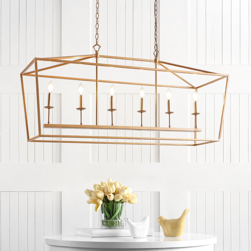 Maggiemae 6 - Light Kitchen Island Linear Pendant