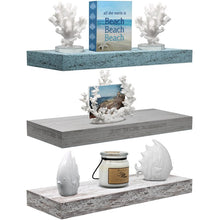 Load image into Gallery viewer, Blue/Gray/White Maguire 3 Piece Floating Shelf OG492 (2 boxes)
