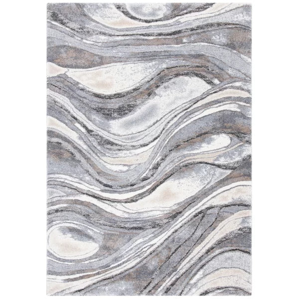 Makenna Abstract Area Rug in Gray/Beige/Brown 3' x 5'