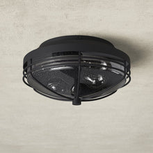 Load image into Gallery viewer, Makenzie Natural Black 2 - Bulb Outdoor Flush Mount 2750AH
