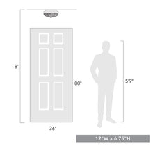 Load image into Gallery viewer, Makenzie Natural Black 2 - Bulb Outdoor Flush Mount 2750AH
