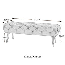 Load image into Gallery viewer, Mustard Malani Upholstered Tufted Bench
