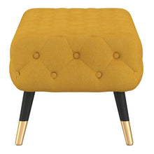 Load image into Gallery viewer, Mustard Malani Upholstered Tufted Bench
