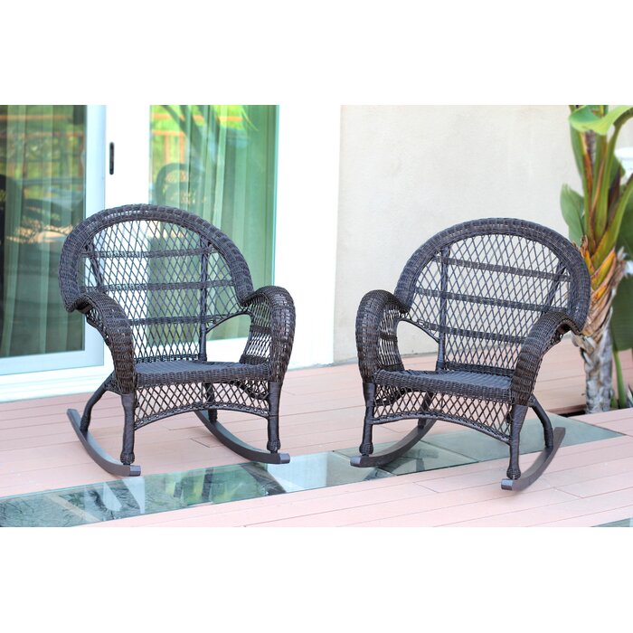 Malmesbury Wicker Rocker Chair Espresso #2375HW