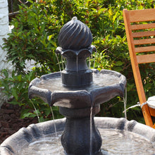 Load image into Gallery viewer, Black Malpelo Resin Solar Fountain 6822RR
