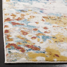 Load image into Gallery viewer, Malta Abstract Area Rug in Cream/Dark Teal, Runner 2&#39; x 8&#39;
