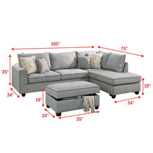 Load image into Gallery viewer, Malta Reversible Sofa &amp; Chaise with Ottoman
