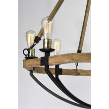 Load image into Gallery viewer, Weathered Oak/Bronze Mandan 8 - Light Candle Style Empire Chandelier SB1797
