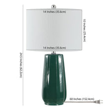 Load image into Gallery viewer, Manford 24.5&quot; Dark Green Table Lamp
