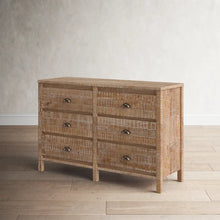 Load image into Gallery viewer, Barnwood Mannion 6 Drawer 51&#39;&#39; W Solid Wood
