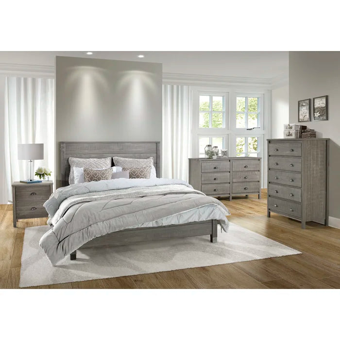 Mannion Solid Wood Platform Bed, King