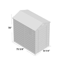 Load image into Gallery viewer, Gray/White Manor 4 ft. W x 6 ft. D Plastic Vertical Storage Shed (Part number: 212917) (2 BOXES) MRM250
