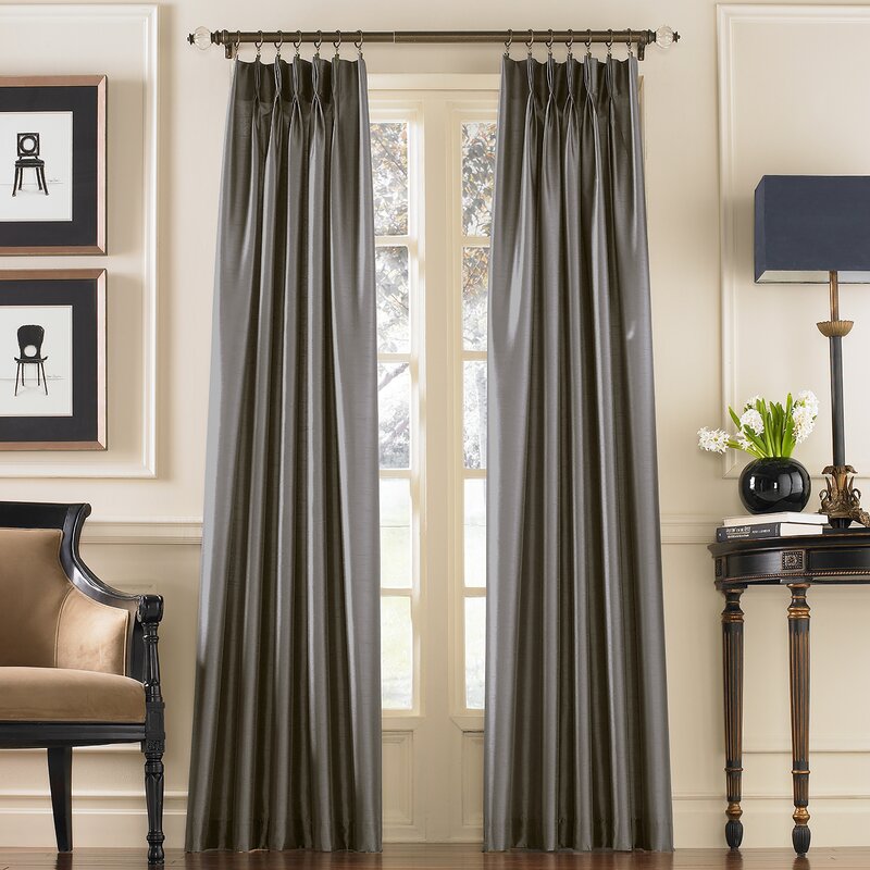 Mansour Solid Pinch Pleat Single Curtain Panel 368DC