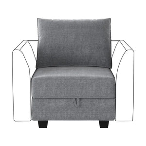 Manusite 25.6'' Wide Square Storage Armless chair