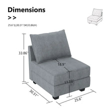 Load image into Gallery viewer, Manusite 25.6&#39;&#39; Wide Square Storage Ottoman with Storage
