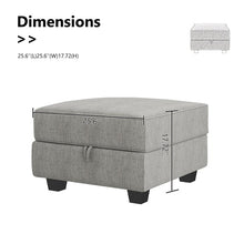 Load image into Gallery viewer, Manusite Upholstered Storage Ottoman

