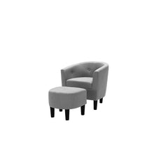 Load image into Gallery viewer, Manz 25&#39;&#39; Wide Tufted Barrel Chair and Ottoman 6334RR
