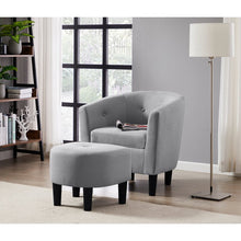 Load image into Gallery viewer, Manz 25&#39;&#39; Wide Tufted Barrel Chair and Ottoman 6334RR
