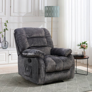 Marable Super Soft And Oversize Manual Recliner With Massage And Heat