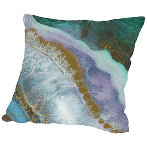 16" H x 16" W x 2" D Marble D Throw Pillow Cover (SET OF 4)