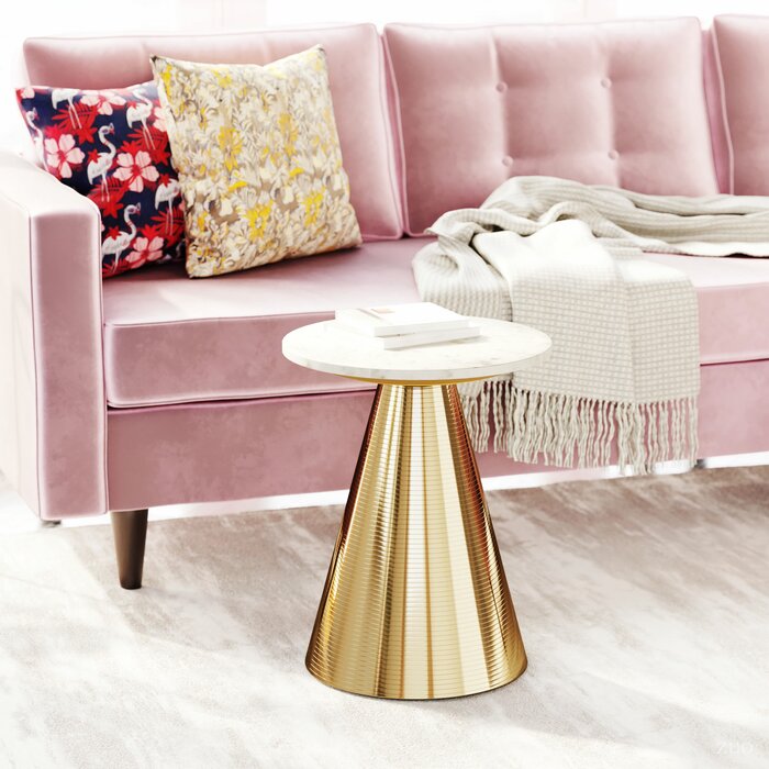 Marble Drum End Table (SB35)