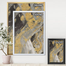 Load image into Gallery viewer, 40&quot; H x 30&quot; W x 1.5&quot; D Marble Gold And Black - Picture Frame Print on Canvas
