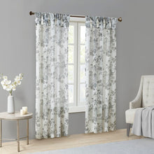 Load image into Gallery viewer, Marcus Floral Sheer Tab Top Single Curtain Panel B56 170 ps
