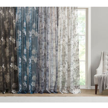 Load image into Gallery viewer, Marcus Floral Sheer Tab Top Single Curtain Panel B56 170 ps
