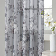 Load image into Gallery viewer, Marcus Floral Sheer Tab Top Single Curtain Panel 50&quot; x 84&quot;,  4 curtain panels

